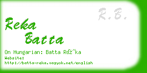 reka batta business card